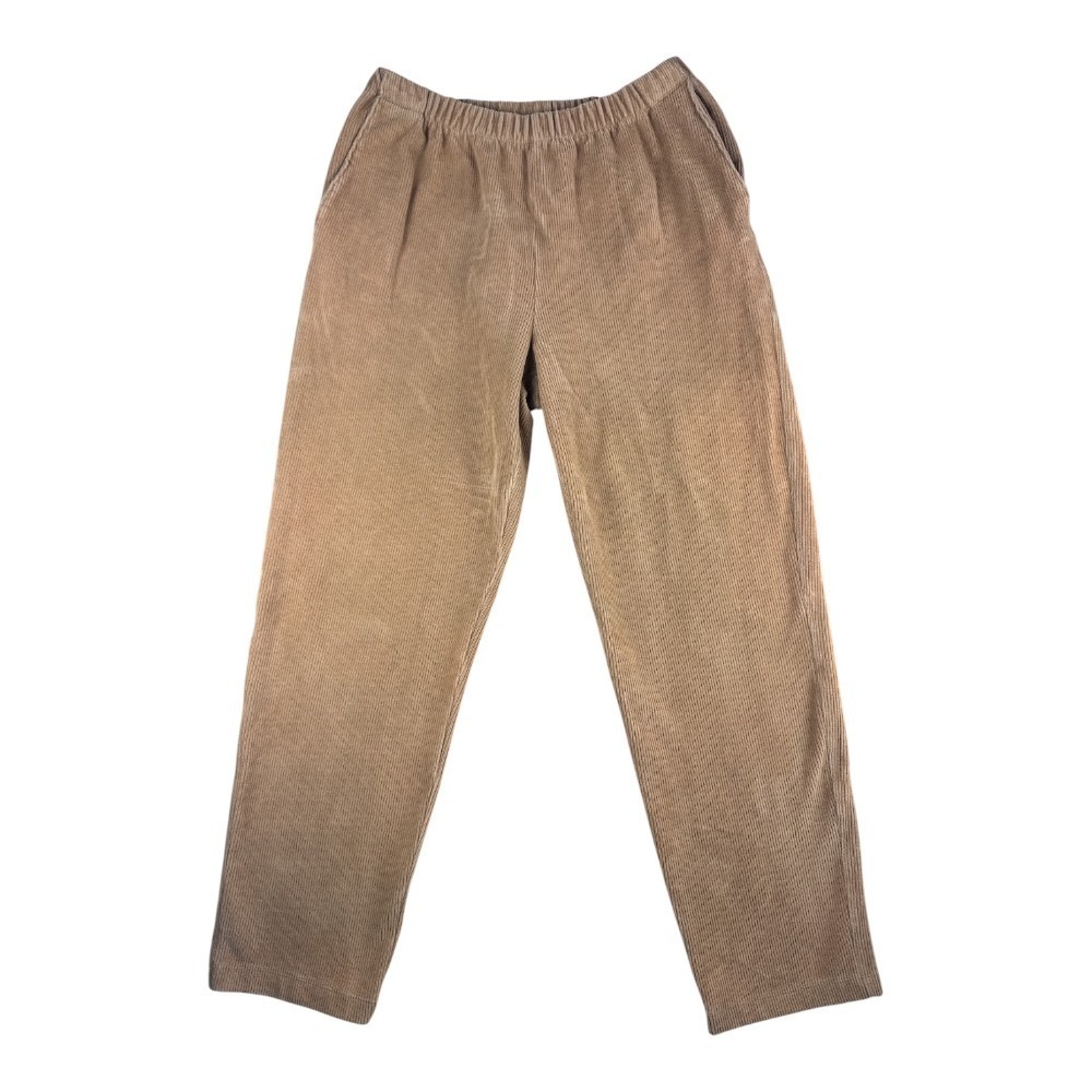 Lands' End Womens Tan Corduroy Elastic Waist Straight Leg Pants S 6-8 Camel
